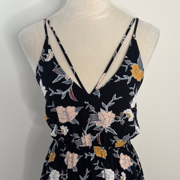 Kendall & Kylie Black Floral Spaghetti Strap Mini Dress - Picture 3 of 7